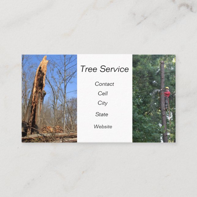 Tarjeta De Visita Servicio de recorte de árbol (Anverso)