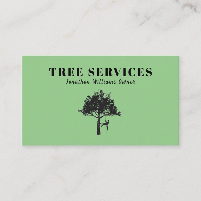 Tarjeta De Visita Servicio de recorte de árbol profesional (Anverso)