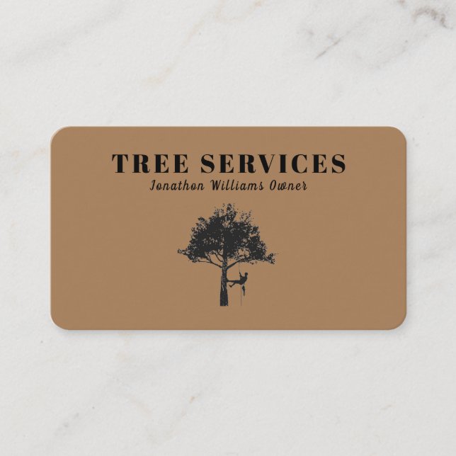 Tarjeta De Visita Servicio de recorte de árbol profesional (Anverso)