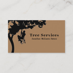 Tarjeta De Visita Servicio de recorte de árbol profesional marrón