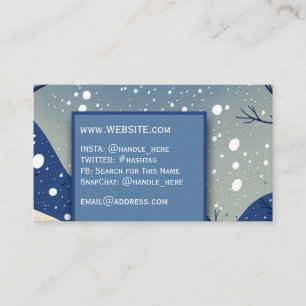 Tarjeta De Visita Servicio de remoción de nieve Profesional Rural Ej