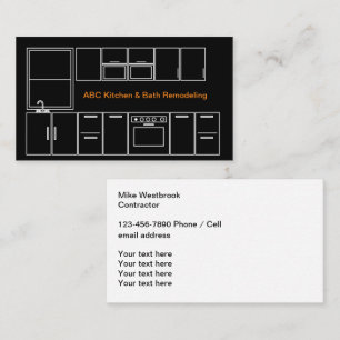 Tarjeta De Visita Servicio De Remodelación De La Cocina Y La Bañera