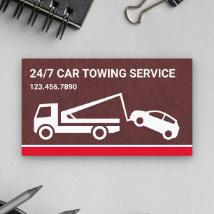 Tarjeta De Visita Servicio de Remolque de Autos con Camioneta de Rem