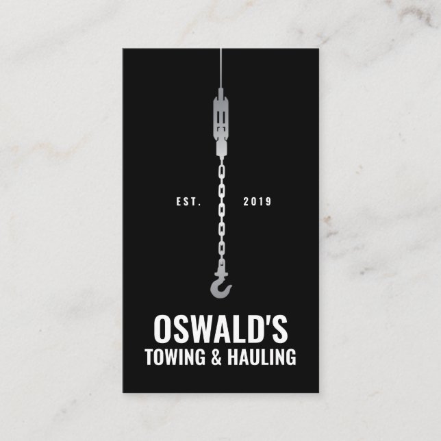 Tarjeta De Visita Servicio de remolque y aterrizaje (Anverso)