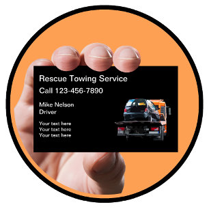 Tarjeta De Visita Servicio de remolque y grúa automotriz