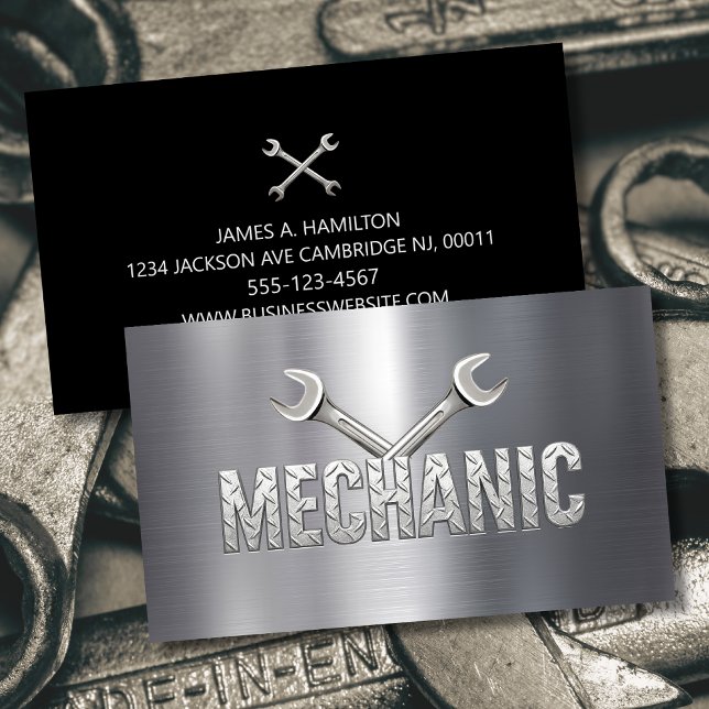 Tarjeta De Visita Servicio de reparación automática mecánica Metaliz (Subido por el creador)