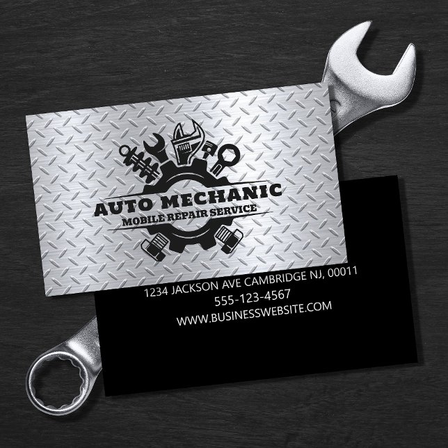 Tarjeta De Visita Servicio de reparación automática mecánica Metaliz (Subido por el creador)