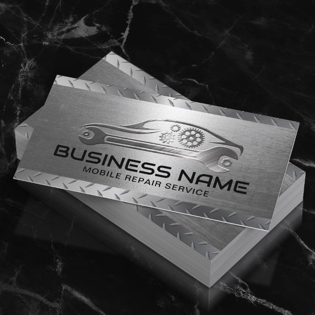 Tarjeta De Visita Servicio de reparación automática móvil de automóv (Subido por el creador)