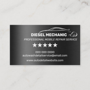 Tarjeta De Visita Servicio de reparación automotriz de mecánico diés