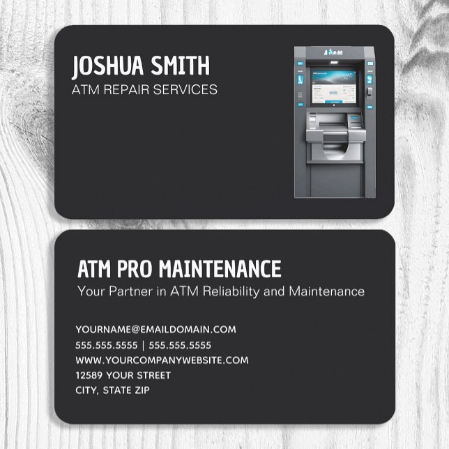 Tarjeta De Visita Servicio de reparación de ATM (Subido por el creador)