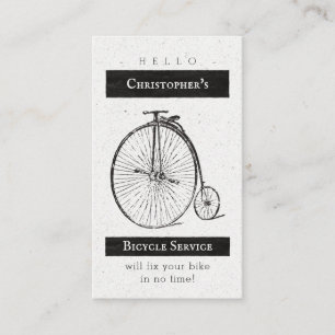 Tarjeta De Visita Servicio de reparación de bicicletas de época bl
