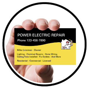 Tarjeta De Visita Servicio de reparación de energía eléctrica