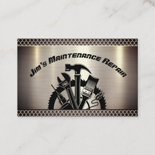 Tarjeta De Visita Servicio de reparación de mantenimiento de la plac (Anverso)