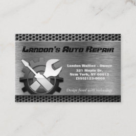 Tarjeta De Visita Servicio de reparación del motor mecánico automáti