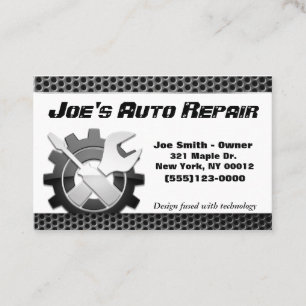 Tarjeta De Visita Servicio de reparación del motor mecánico automáti
