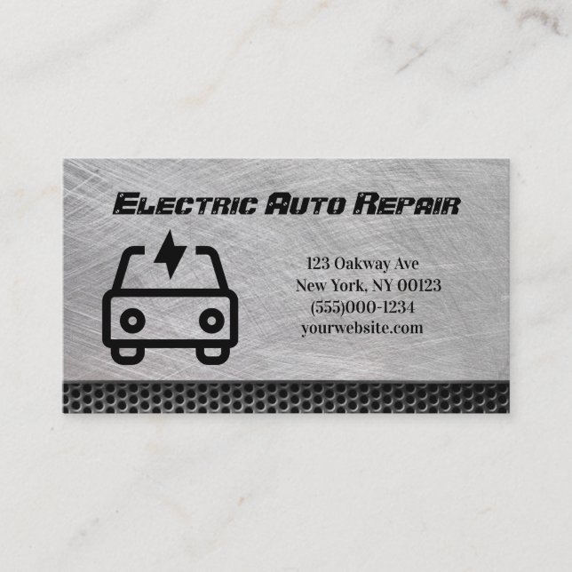 Tarjeta De Visita Servicio de reparación mecánica automática de auto (Anverso)
