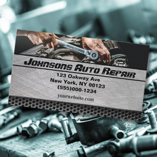 Tarjeta De Visita Servicio de reparación mecánica automática de coch