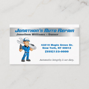 Tarjeta De Visita Servicio de reparación mecánica automática de pers