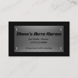 Tarjeta De Visita Servicio de reparación mecánica de placas de acero