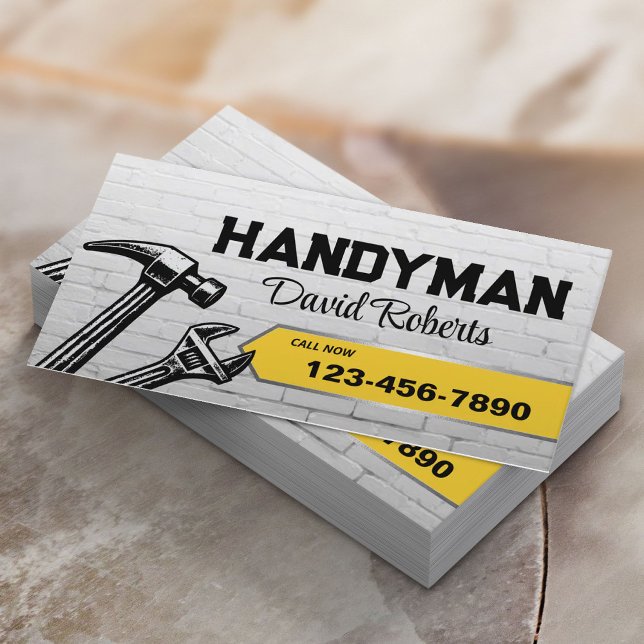 Tarjeta De Visita Servicio de reparación y mantenimiento de Handyman (Subido por el creador)