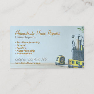 Tarjeta De Visita Servicio de Reparación y Mantenimiento del Hogar M