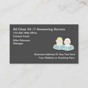 Tarjeta De Visita Servicio de respuesta profesional las 24 horas