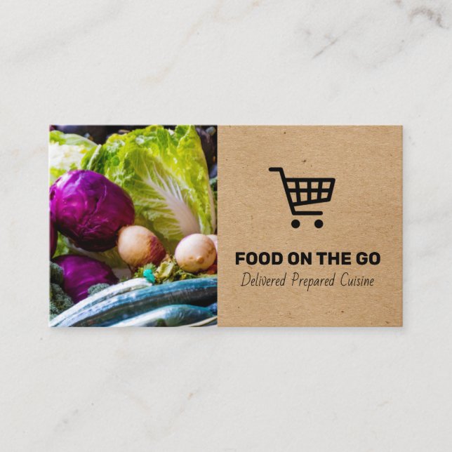 Tarjeta De Visita Servicio de restauración | Entrega de alimentos |  (Anverso)