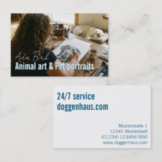 Tarjeta De Visita Servicio de retratos de mascotas 