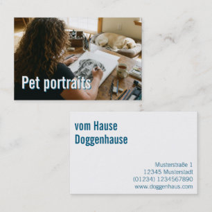 Tarjeta De Visita Servicio de retratos de mascotas