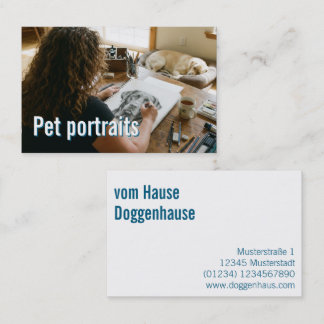 Tarjeta De Visita Servicio de retratos de mascotas 
