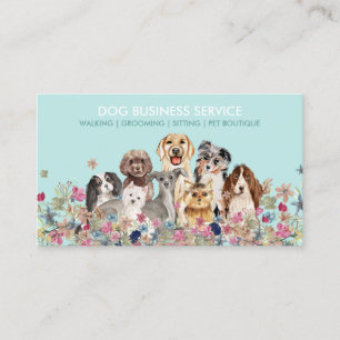Tarjeta De Visita Servicio de sentadas para pasear por perros