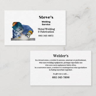 Tarjeta De Visita Servicio de soldadura de soldadura Metalizado y fa