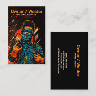 Tarjeta De Visita Servicio de Soldadura Soldador Nombre Personalizad