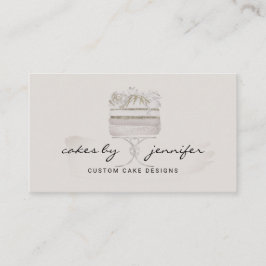 Tarjeta De Visita Servicio de suscripción a pasteles de gris panader