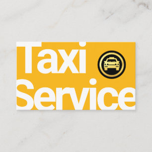 Tarjeta De Visita Servicio de Taxi Amarillo Minimalista Simple