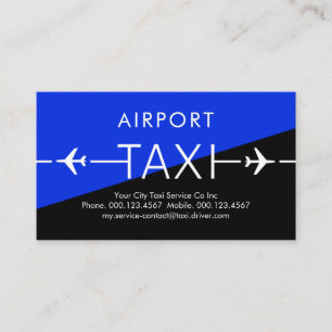 Tarjeta De Visita Servicio de Taxi Avión Pista de aterrizaje