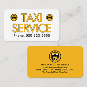 Tarjeta De Visita Servicio de Taxi Conducción de Coche