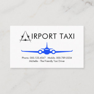 Tarjeta De Visita Servicio de Taxi de Aeropuerto Avión-Letra-A