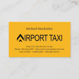 Tarjeta De Visita Servicio de Taxi de Aeropuerto de Avión