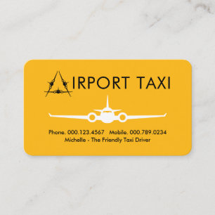 Tarjeta De Visita Servicio de Taxi de Aeropuerto de Avión Letra-A