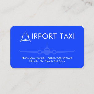 Tarjeta De Visita Servicio de Taxi de Aeropuerto de Avión-Letra-A