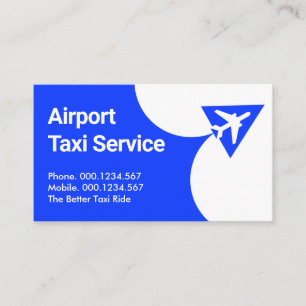 Tarjeta De Visita Servicio de Taxi de Avión Despegando