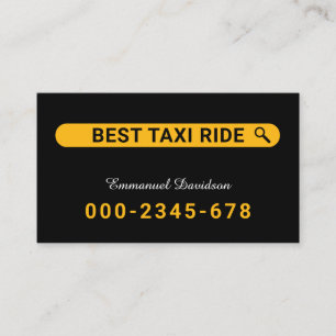 Tarjeta De Visita Servicio de Taxi de Búsqueda Creativa