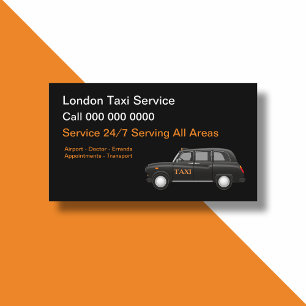Tarjeta De Visita Servicio de taxi de Londres en Reino Unido
