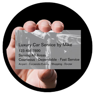Tarjeta De Visita Servicio de Taxi de Lujo de Classy Taxi