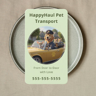Tarjeta De Visita Servicio de Taxi de Mascotas de Lujo Concierge de 