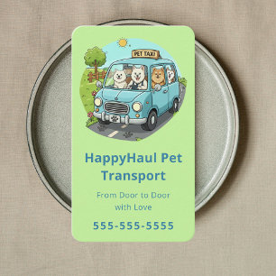 Tarjeta De Visita Servicio de Taxi de Mascotas de Lujo Conserje de V
