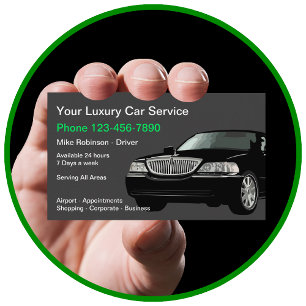 Tarjeta De Visita Servicio de Taxi de Transporte Público de Lujo