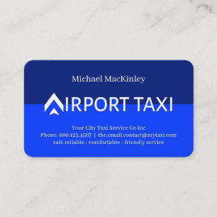 Tarjeta De Visita Servicio de Taxi en Aeropuerto de Avión