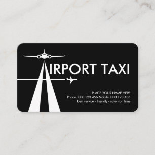 Tarjeta De Visita Servicio de taxi en pista de aeropuerto Letter-A